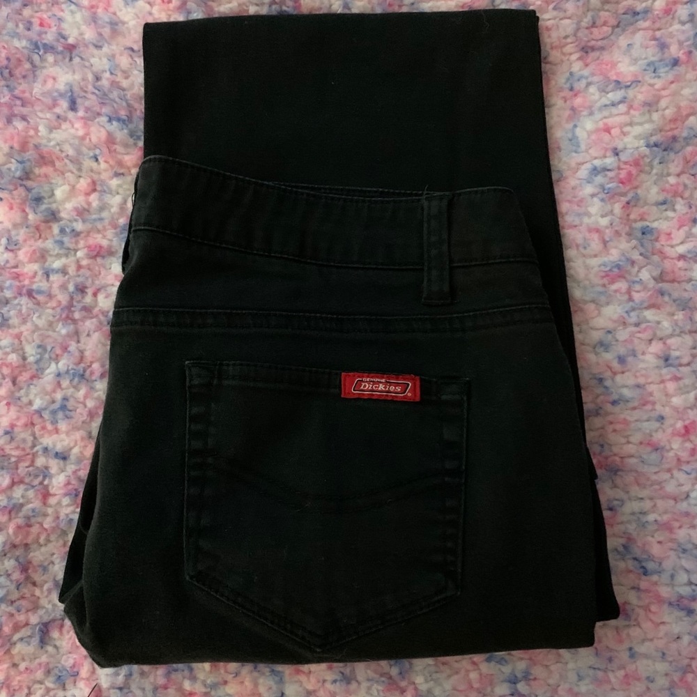 Black bell bottom dickie pants